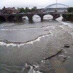 Higher waters on the river due to all the rain - 9/4/12