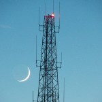 Jail Comm Tower with Moon