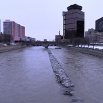 Genesee River Looking South from Andrews St Bridge 2/7/13