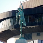 Dot.ca on the Mercury Statue Seen from Court St. 5/3/13