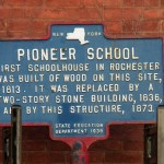 Pioneer School - 1st School in Rochester Site Marker 9-8-13