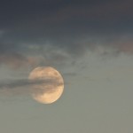 Waxing Moon Over Lake Ontario 10-16-13
