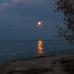 Full Moon Over Lake Ontario 10-18-13