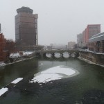 Icy Genesee River Viewed from the Broad St Bridge 12-14-13