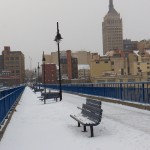 Snowy Pedestrian Bridge 1-26-14