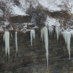 Giant Icicles on the Gorge Wall 1-26-14