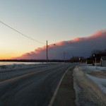 Dark Clouds Moving in at Buck Pond 2-3-14