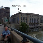 Dan and Where Beauty was Located on the Library 6-12-14