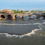 Looking South Down River From the Broad St Bridge 6-4-14