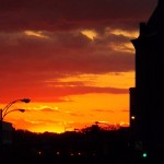 Sunset Behind the Times Square Bldg with DC 10-9-14