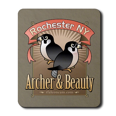 Archer & Beauty Mouse Pad by Birdorable